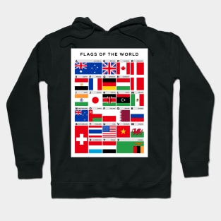 Flags of The World Picture Chart - A-Z of Flags Hoodie